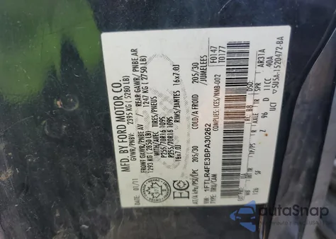 2011 Ford Ranger Super Cab из США, поврежденный, VIN 1FTLR4FE3BPA30262